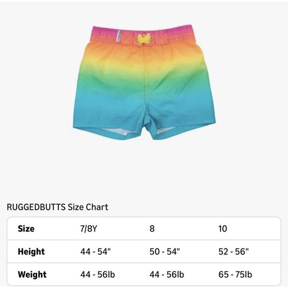 RUGGEDBUTTS Boys Striped Color Block Swim TrunksUPF50+ Sun Protection 8 ZZ - Picture 3 of 3